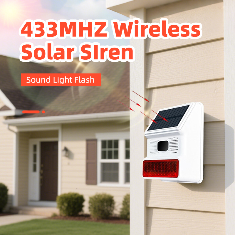 Home Security Lights Outdoors - جهاز إنذار خارجي لاسلكي 433 ميجاهرتز