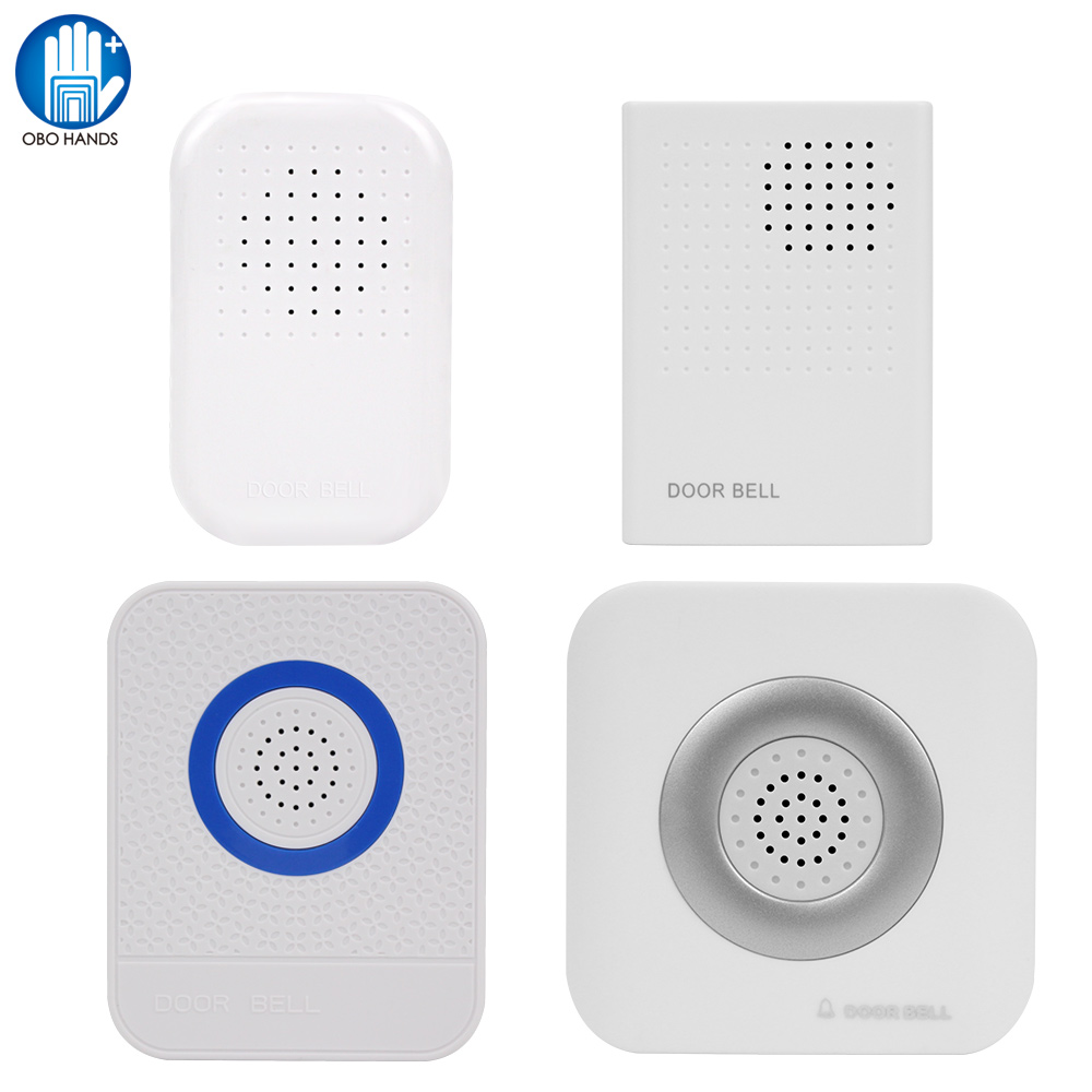 Home Security Ring System - 4 أسلاك سلكية بيضاء جرس الباب