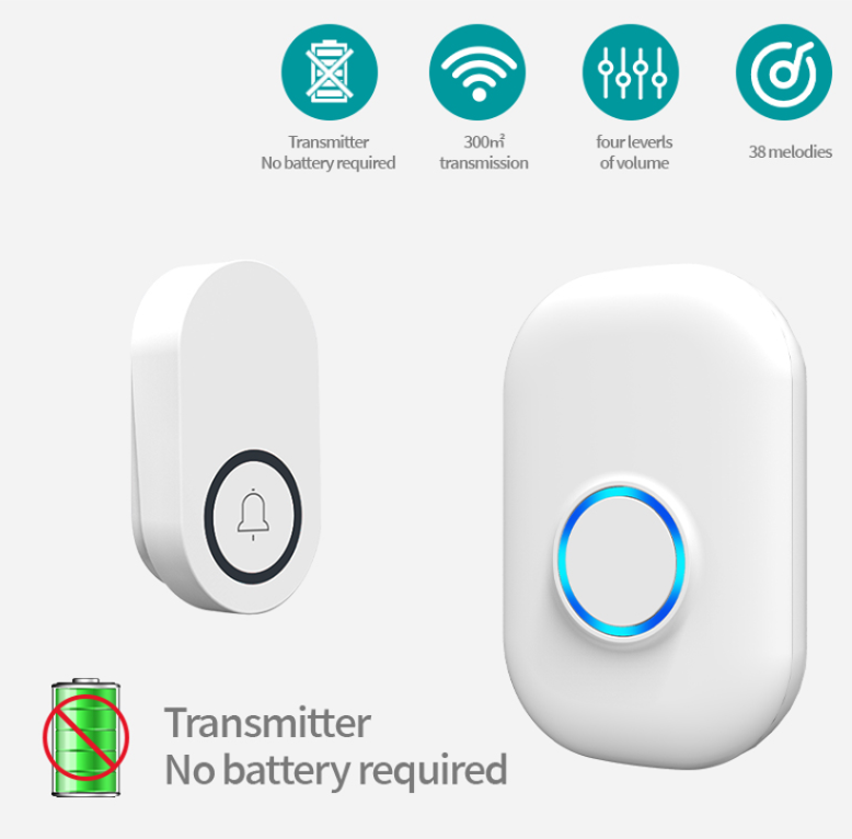 Home Security Ring - 58 نغمة الرنين الذاتي إنذار لاسلكي