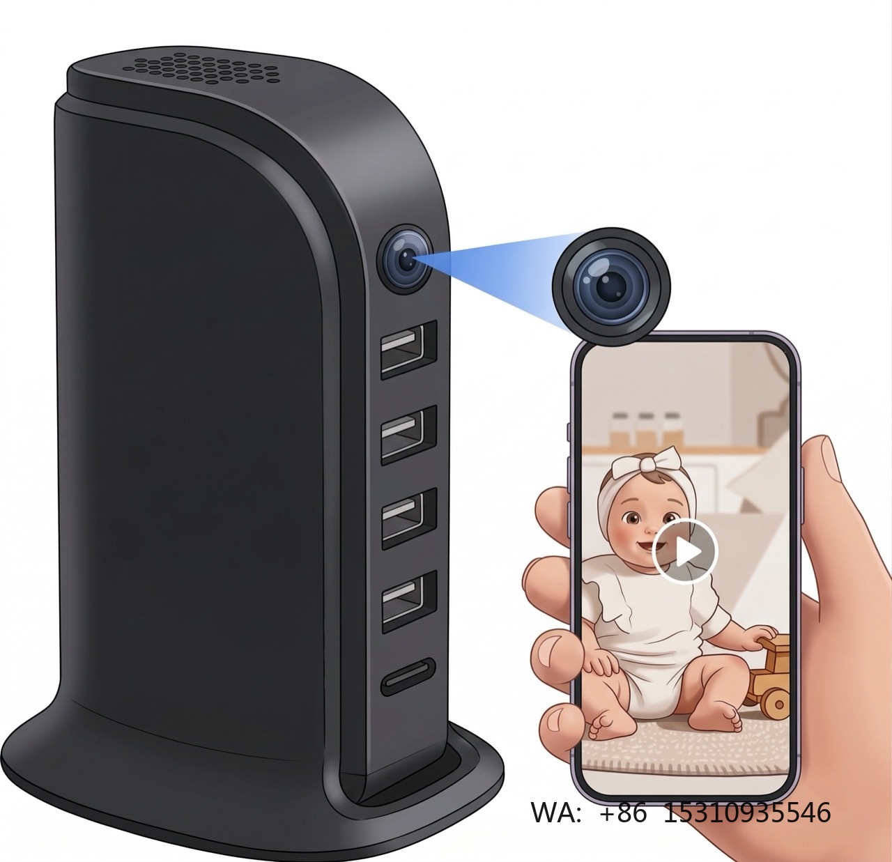 Home Security Officer - كاميرا أمان واي فاي مدمجة للمنزل