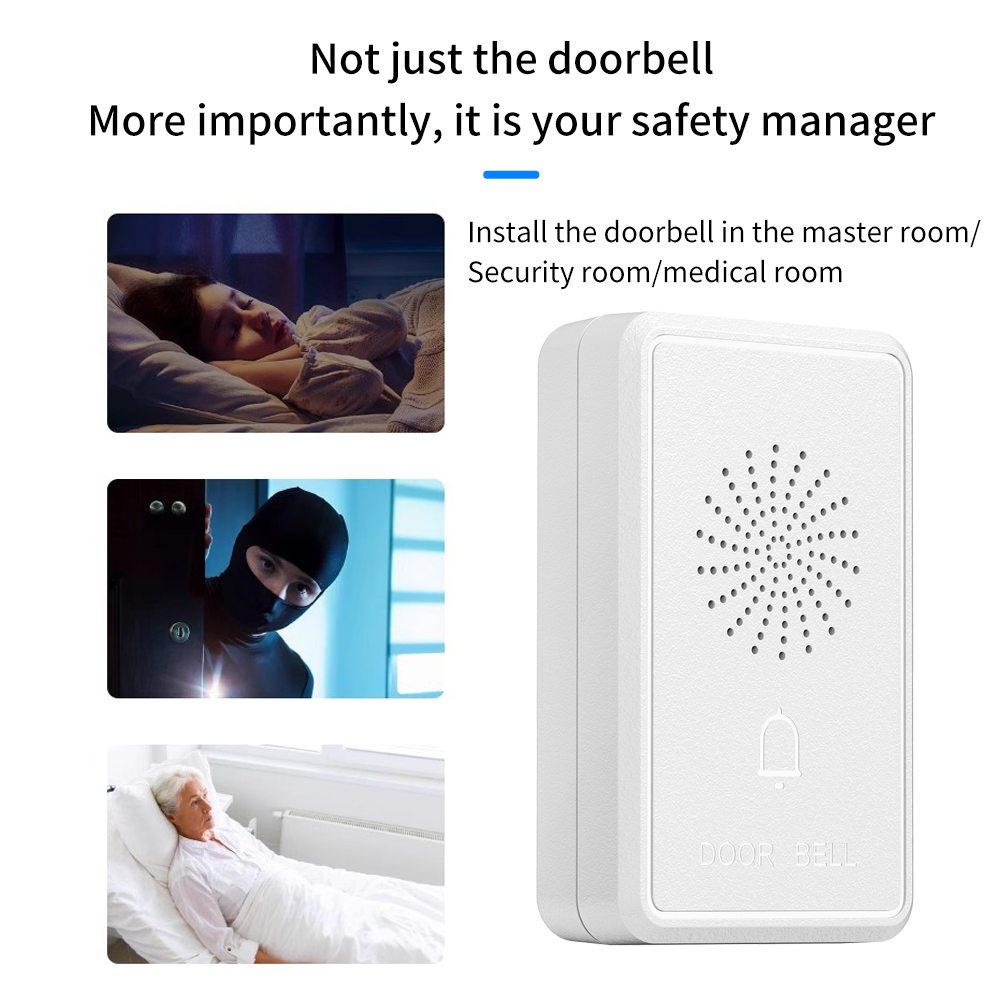 Home Security Ring System - 4 سلك جرس الباب السلكي DC12V