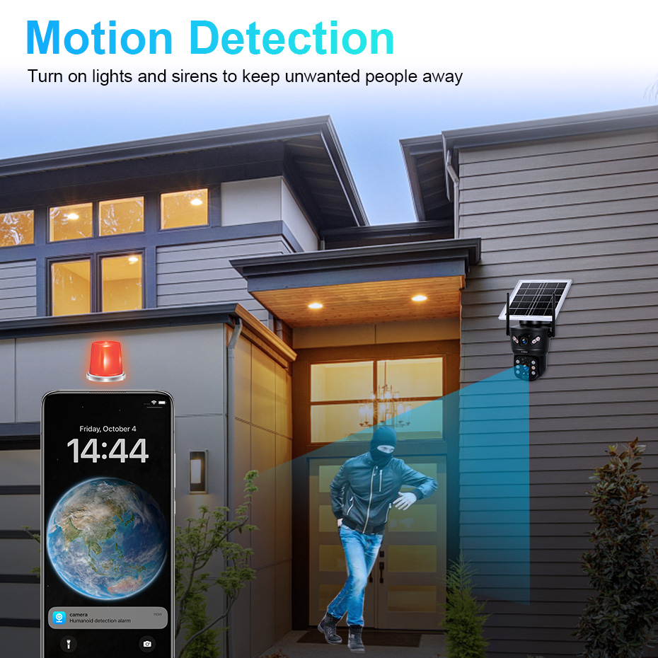 كاميرا KERUI الشمسية بدقة 6 مي - مراجعة Home Security Technician وسعره