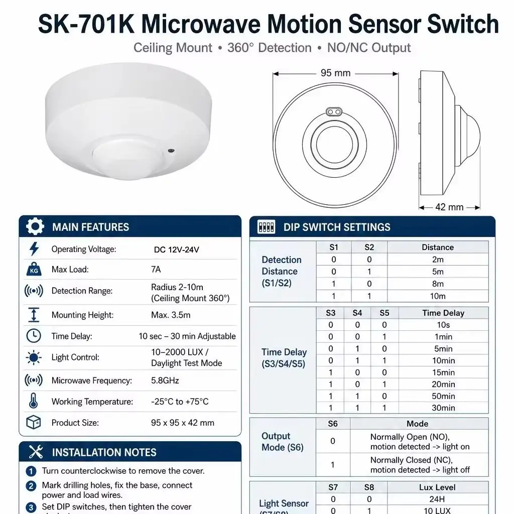مفتاح استشعار رادار ميكروويف م - مراجعة Home Security Radar System وسعره