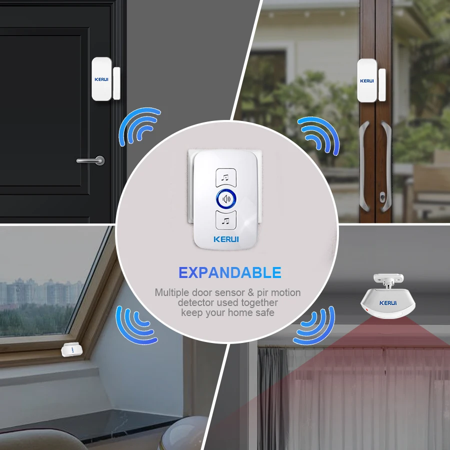 KERUI جرس الباب اللاسلكي أمن ا - مراجعة Home Security Ring وسعره