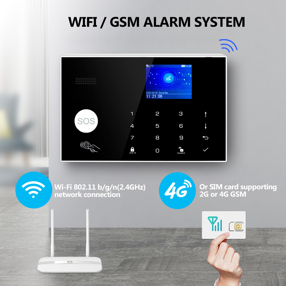إنذار KERUI 4G مع زر حلقة جرس  - مراجعة Home Security Ring System وسعره