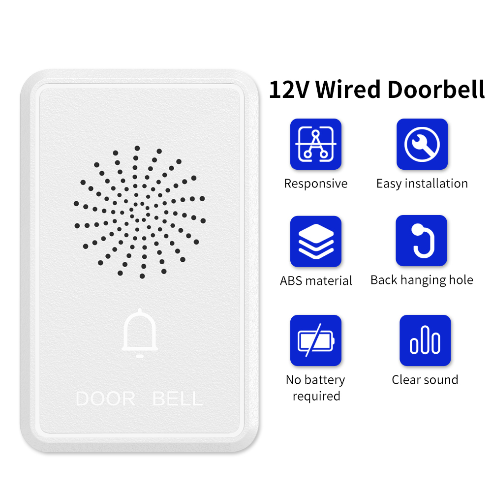 4 سلك جرس الباب السلكي DC12V ا - مراجعة Home Security Ring System وسعره