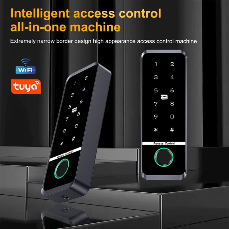 قفل باب ذكي ABGH-Tuya مع بصمة  - مراجعة Home Security Lock System وسعره