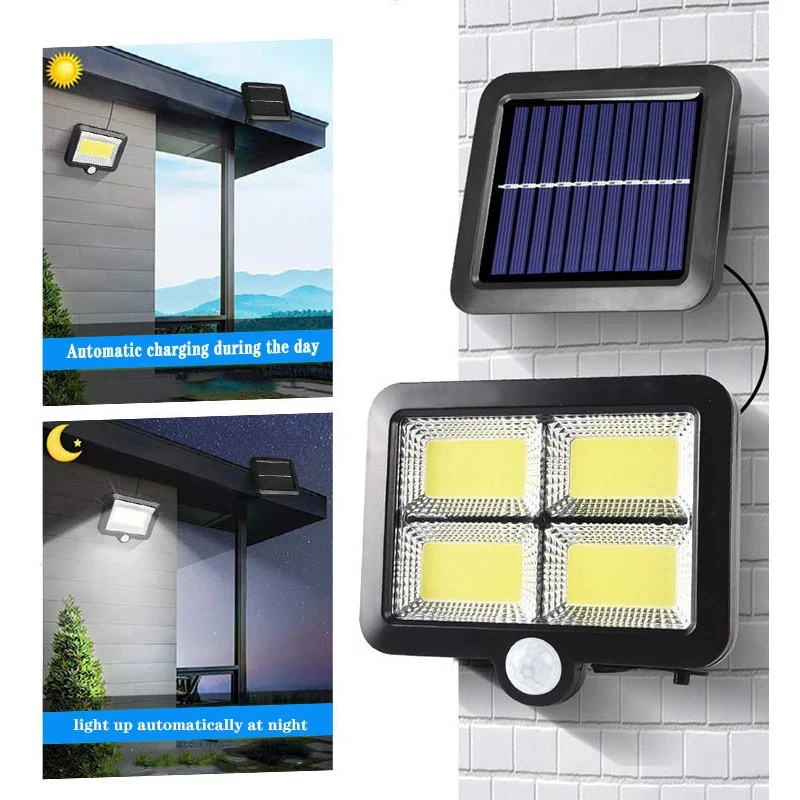 LED الشمسية سبليت الجدار مصباح - مراجعة Home Security Lights Outdoors وسعره