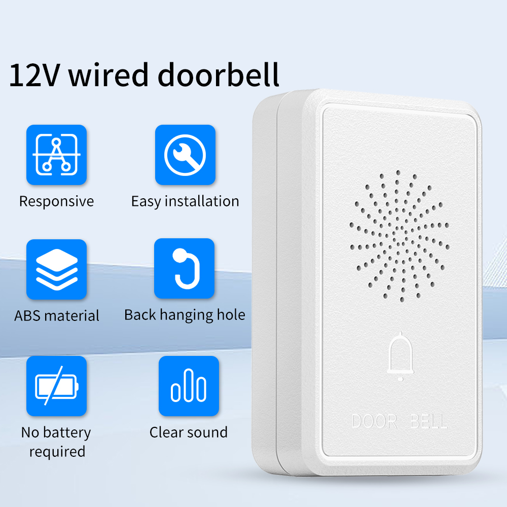 4 سلك جرس الباب السلكي DC12V ا - مراجعة Home Security Ring System وسعره