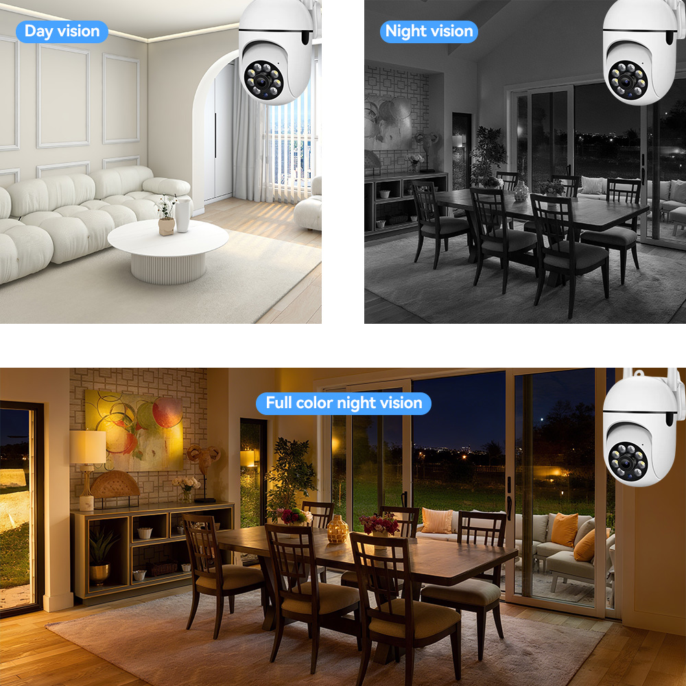8MP 2.4G واي فاي IP كاميرا تلف - مراجعة Home Security Lights Outdoors وسعره