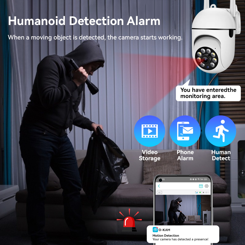 8MP 2.4G واي فاي IP كاميرا تلف - مراجعة Home Security Lights Outdoors وسعره