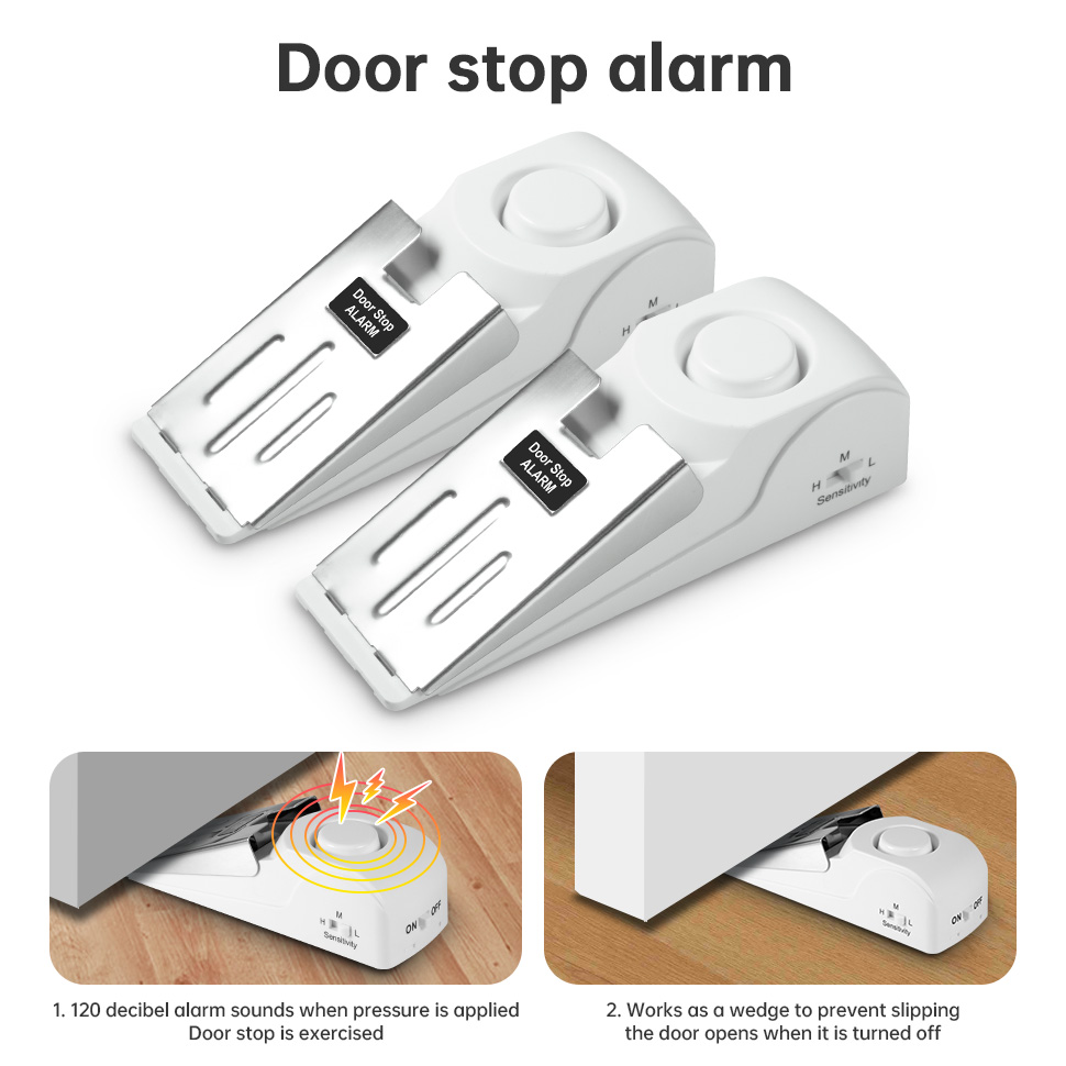نظام إنذار إيقاف الباب اللاسلك - مراجعة Home Security Lock System وسعره